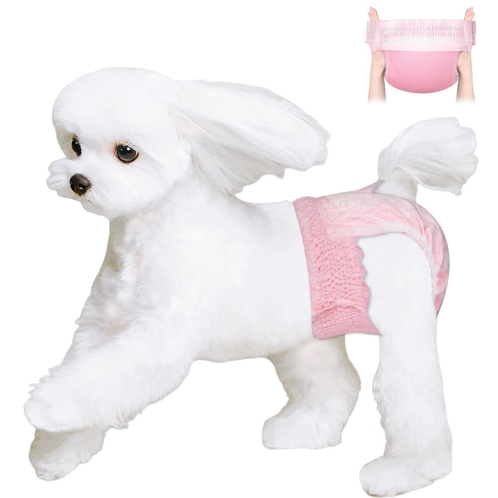 Disposable Dog Diapers Female, Just Pull Up, Strong Absorbency (30 PCS, Medium)